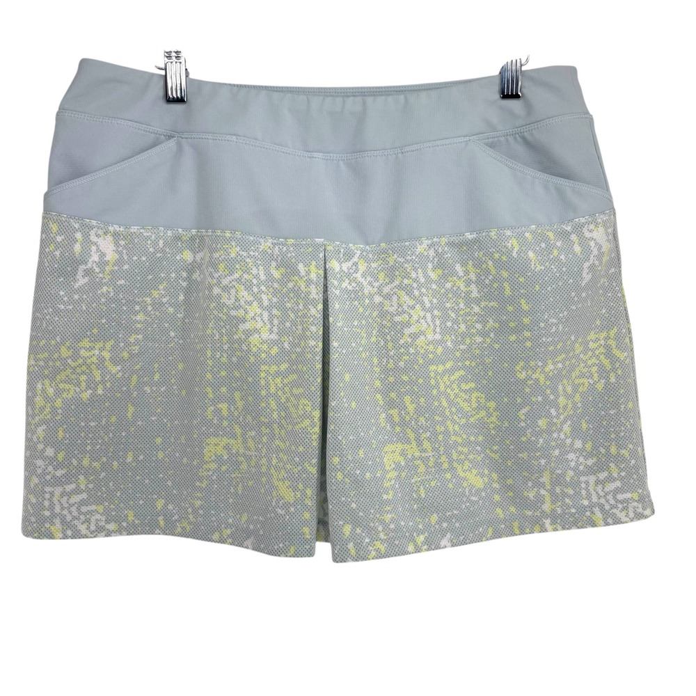 Adidas Performance Golf Skort Blue Pockets Front Pleat Inner Short Medium Tennis